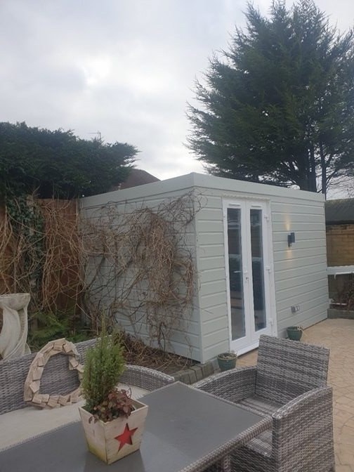 Garden shed to home office — Project photograph