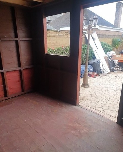 Garden shed to home office — Project photograph